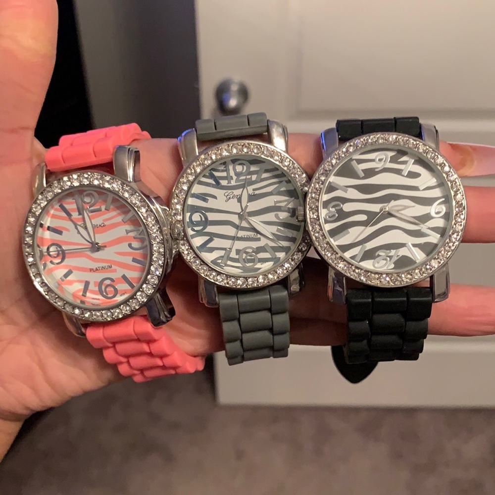 Geneva zebra face watch